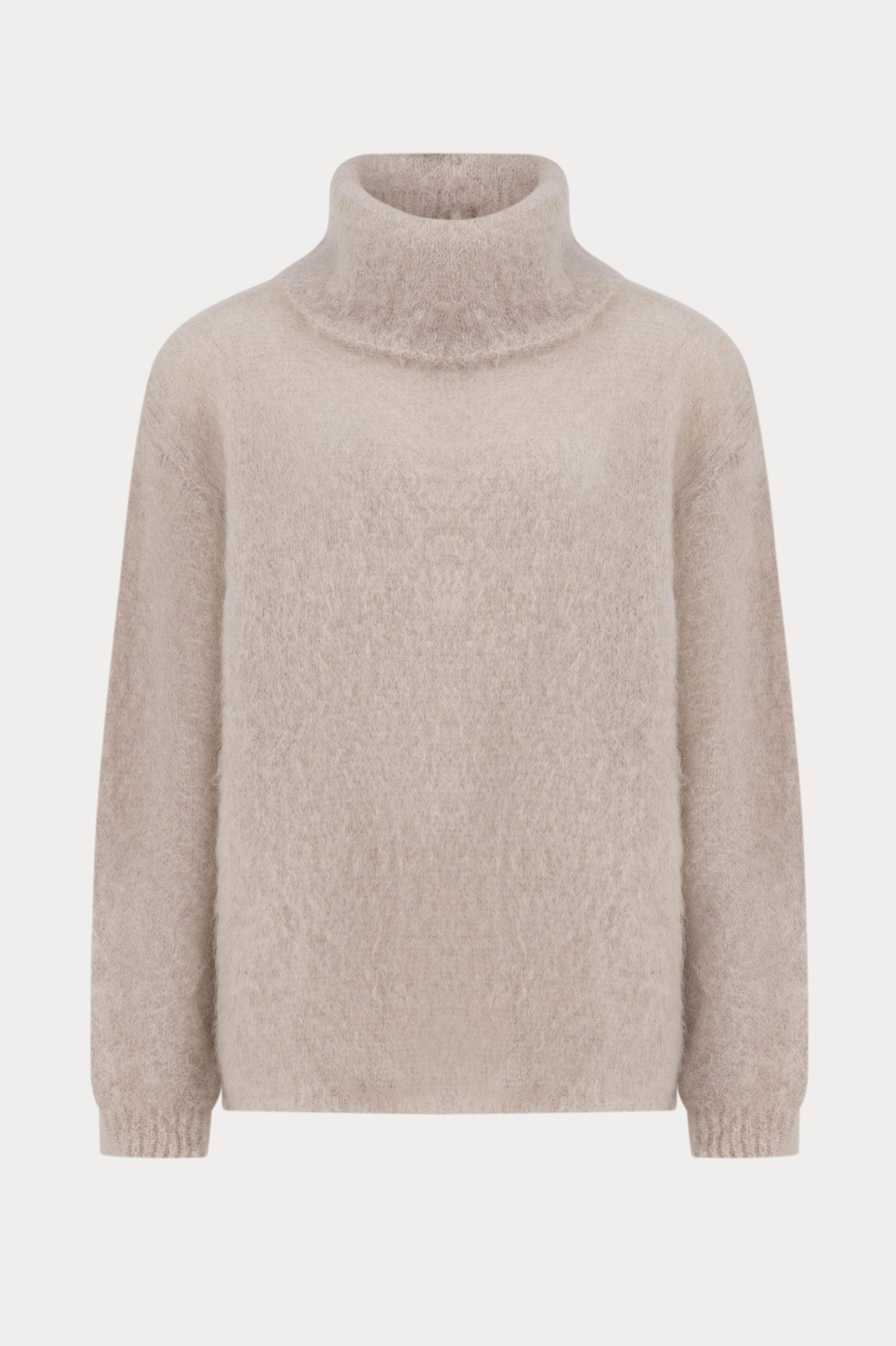 Beige coltrui met kid mohair-MyEssentials