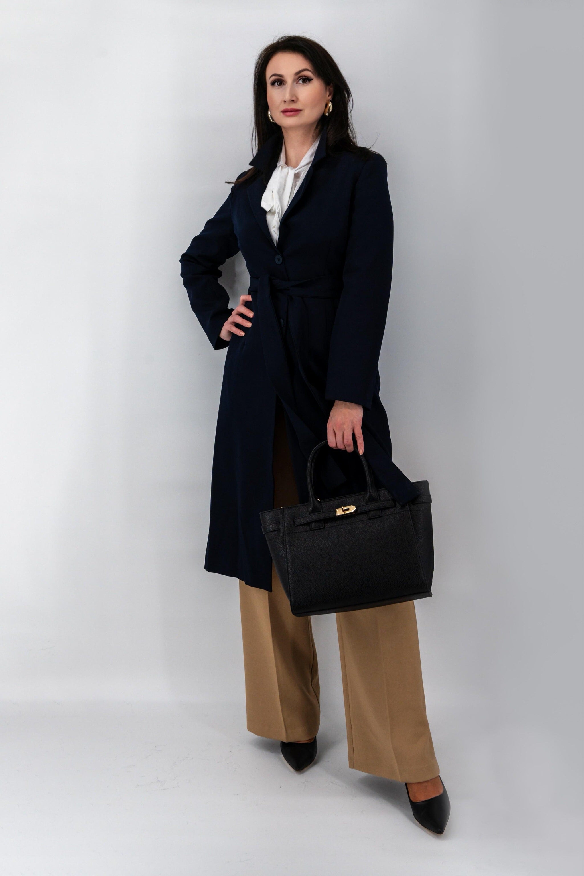 Donkerblauwe trenchcoat-MyEssentials