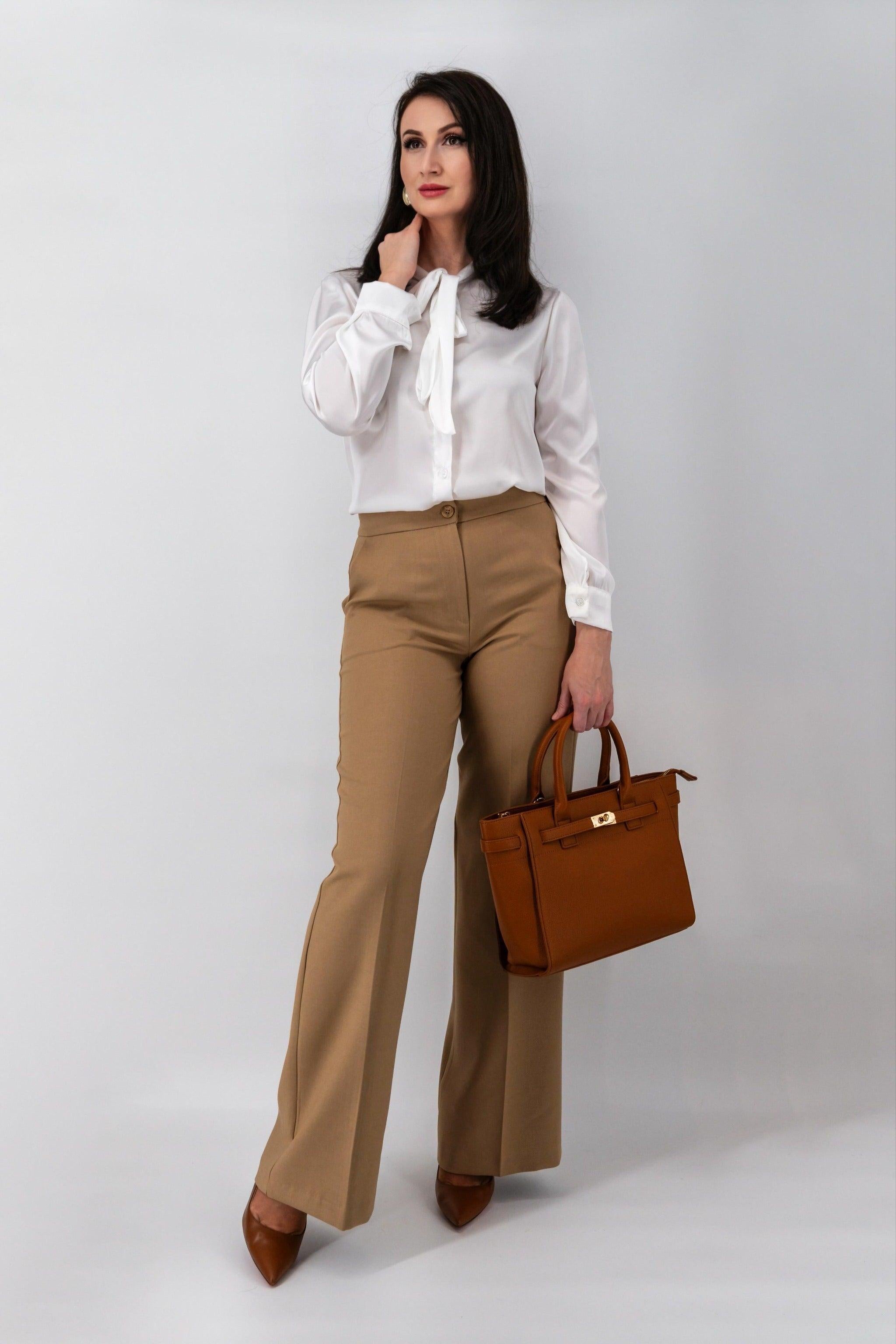 Witte satijnen blouse-MyEssentials