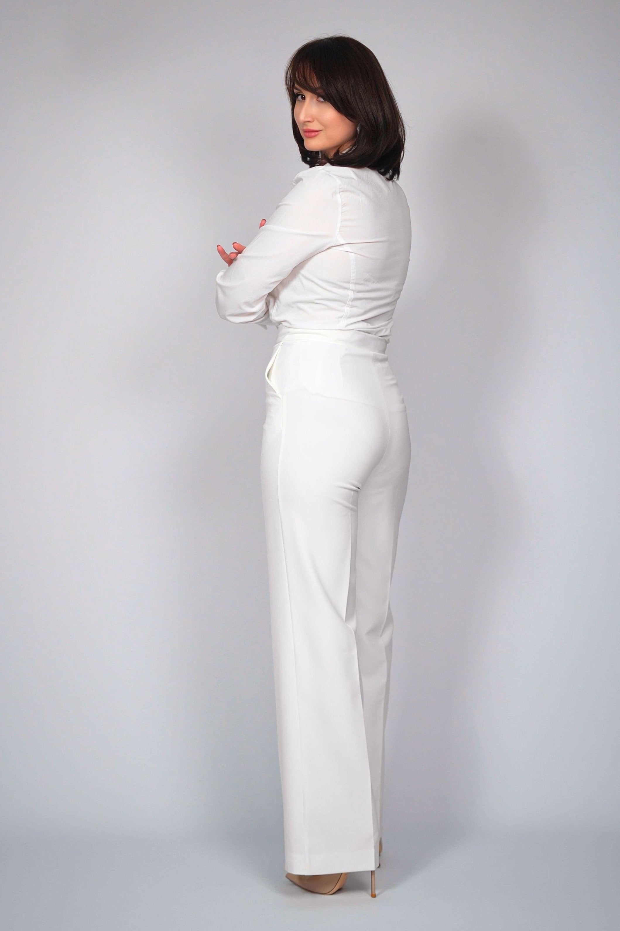 Witte wide leg broek-MyEssentials