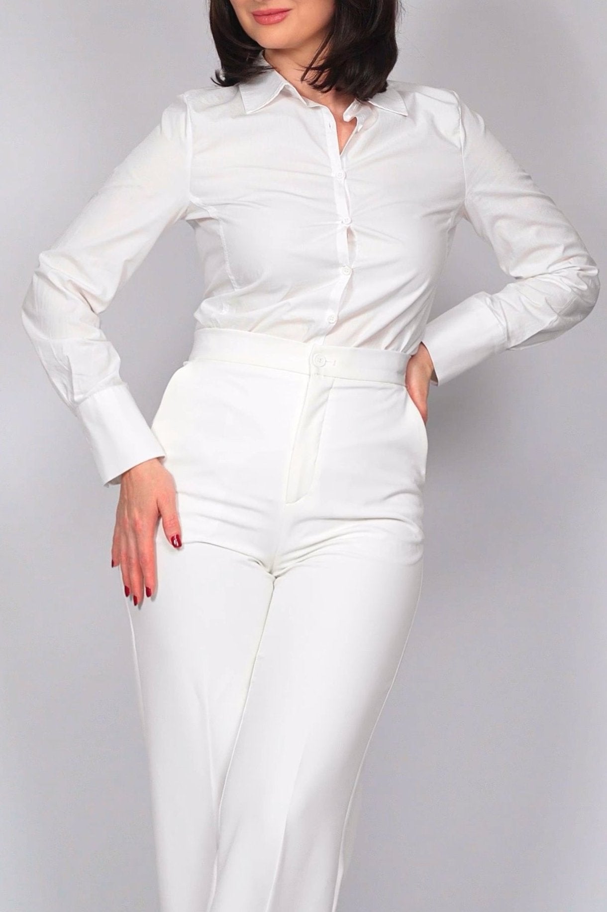 Witte wide leg broek-MyEssentials