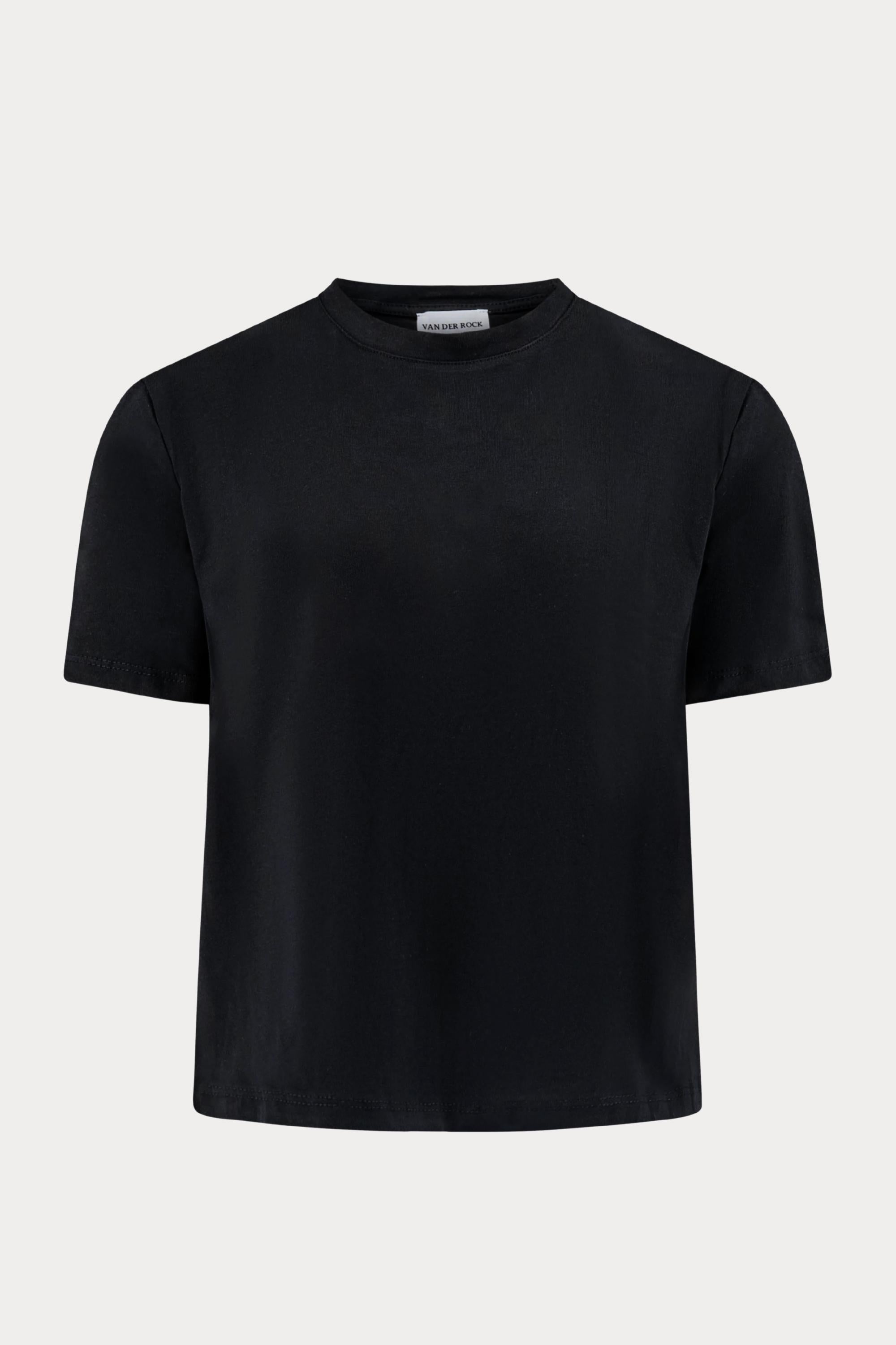 Zwart T-shirt met korte mouwen-MyEssentials