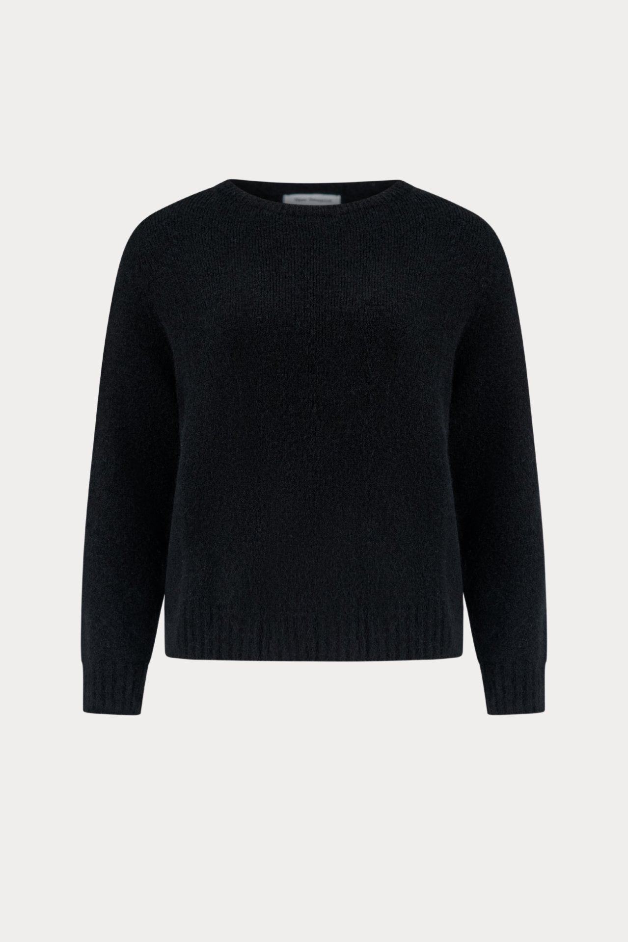 Zwarte alpacamix pullover met ronde hals-MyEssentials