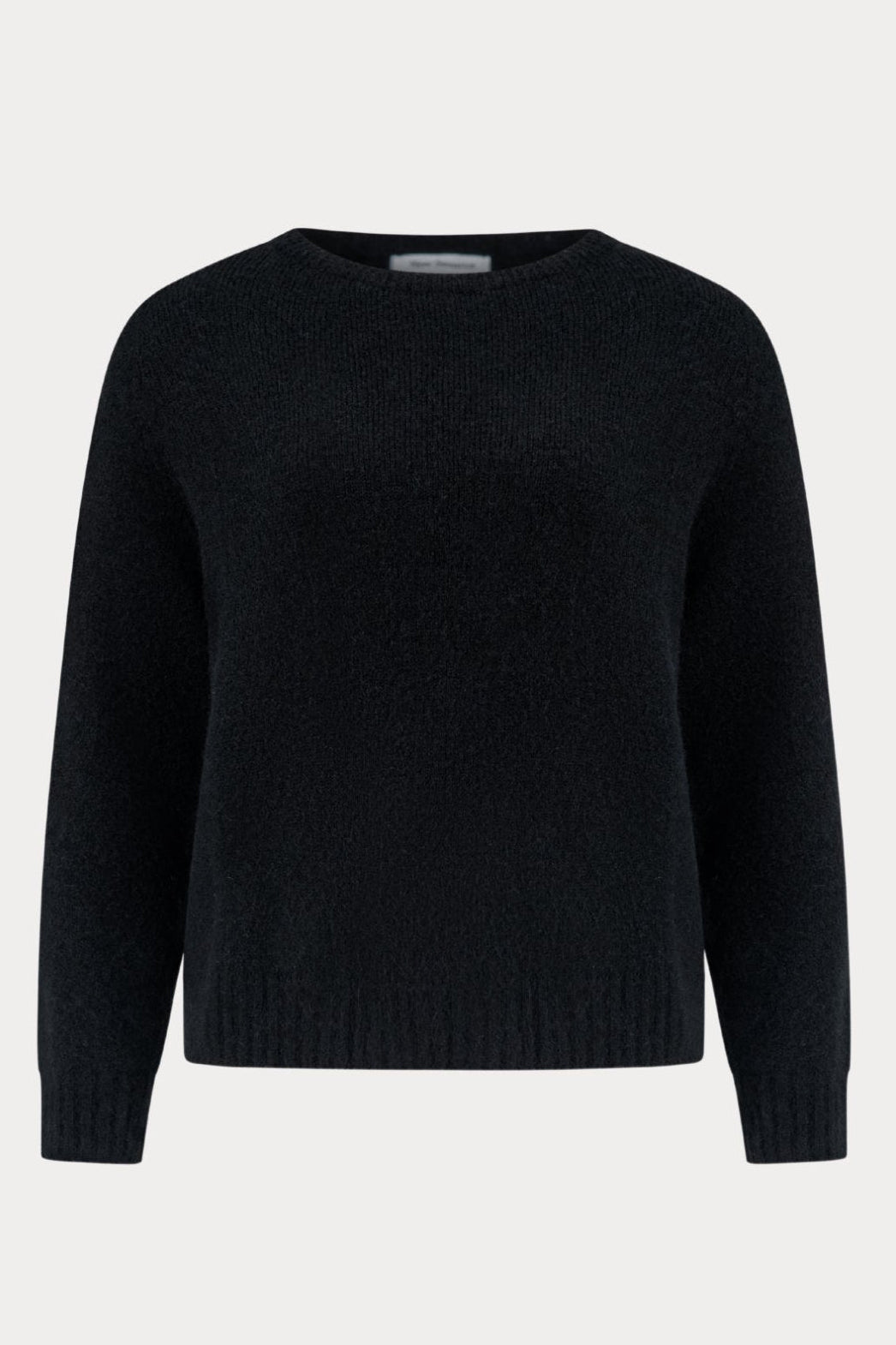 Zwarte alpacamix pullover met ronde hals-MyEssentials