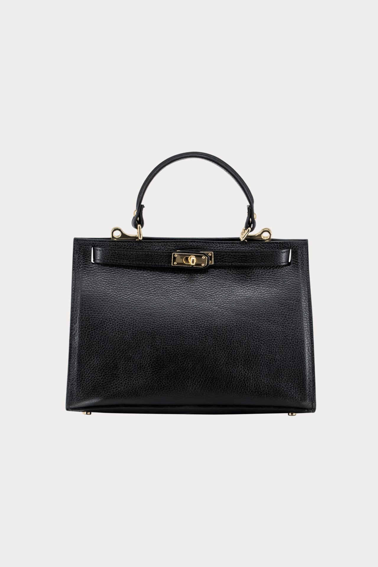 Zwarte leren tas-MyEssentials