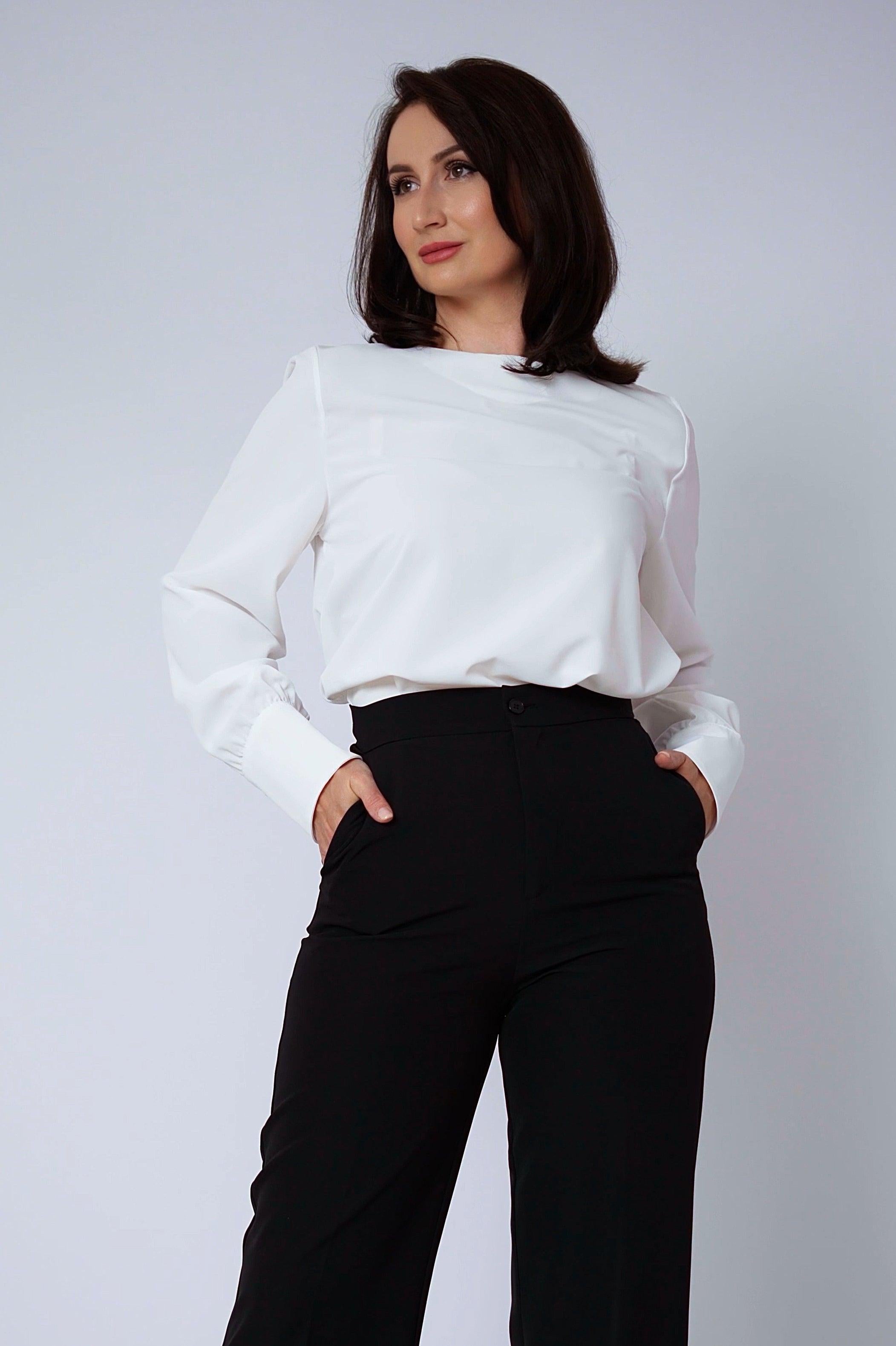 Zwarte wide leg broek-MyEssentials