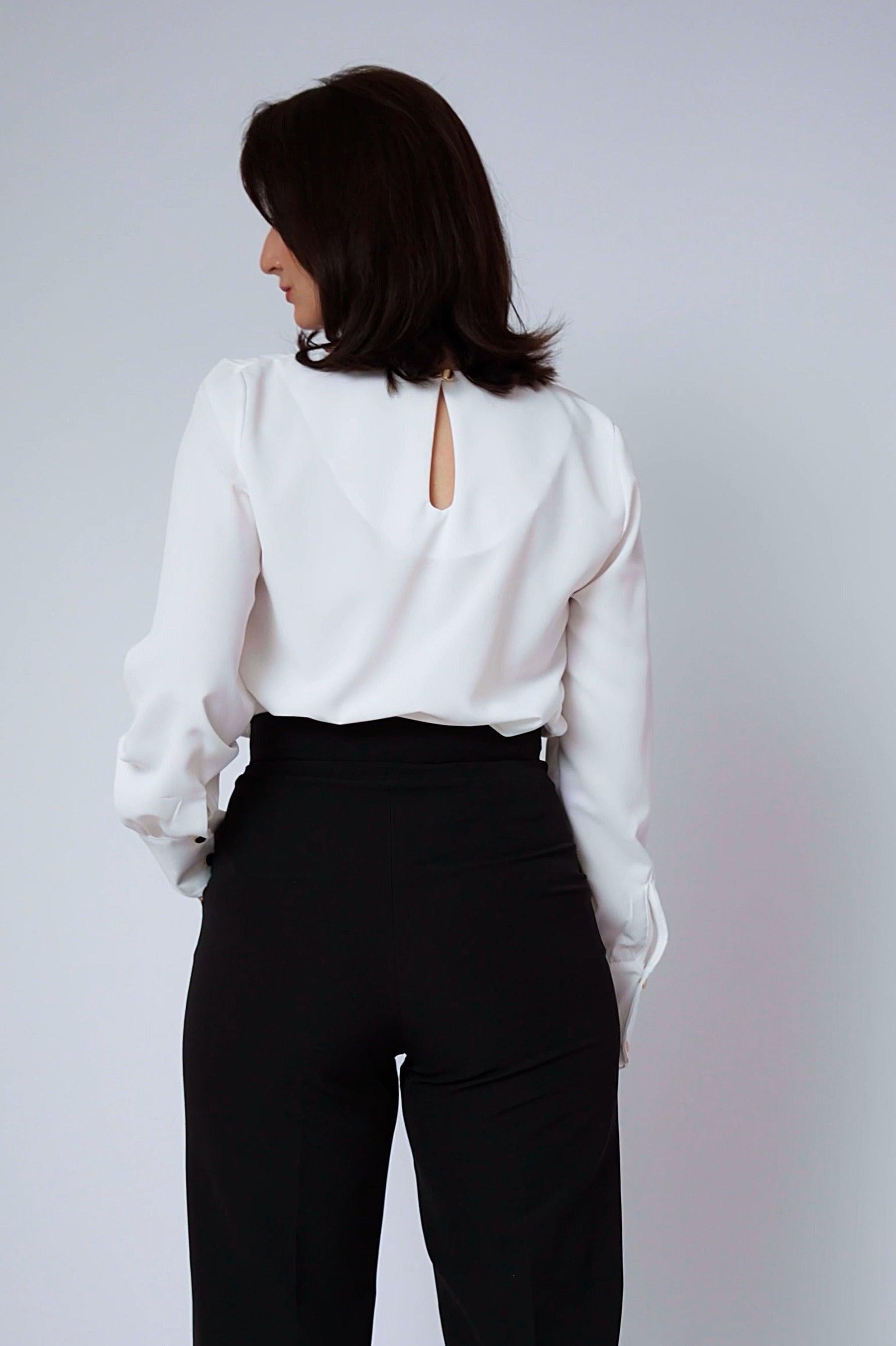 Zwarte wide leg broek-MyEssentials