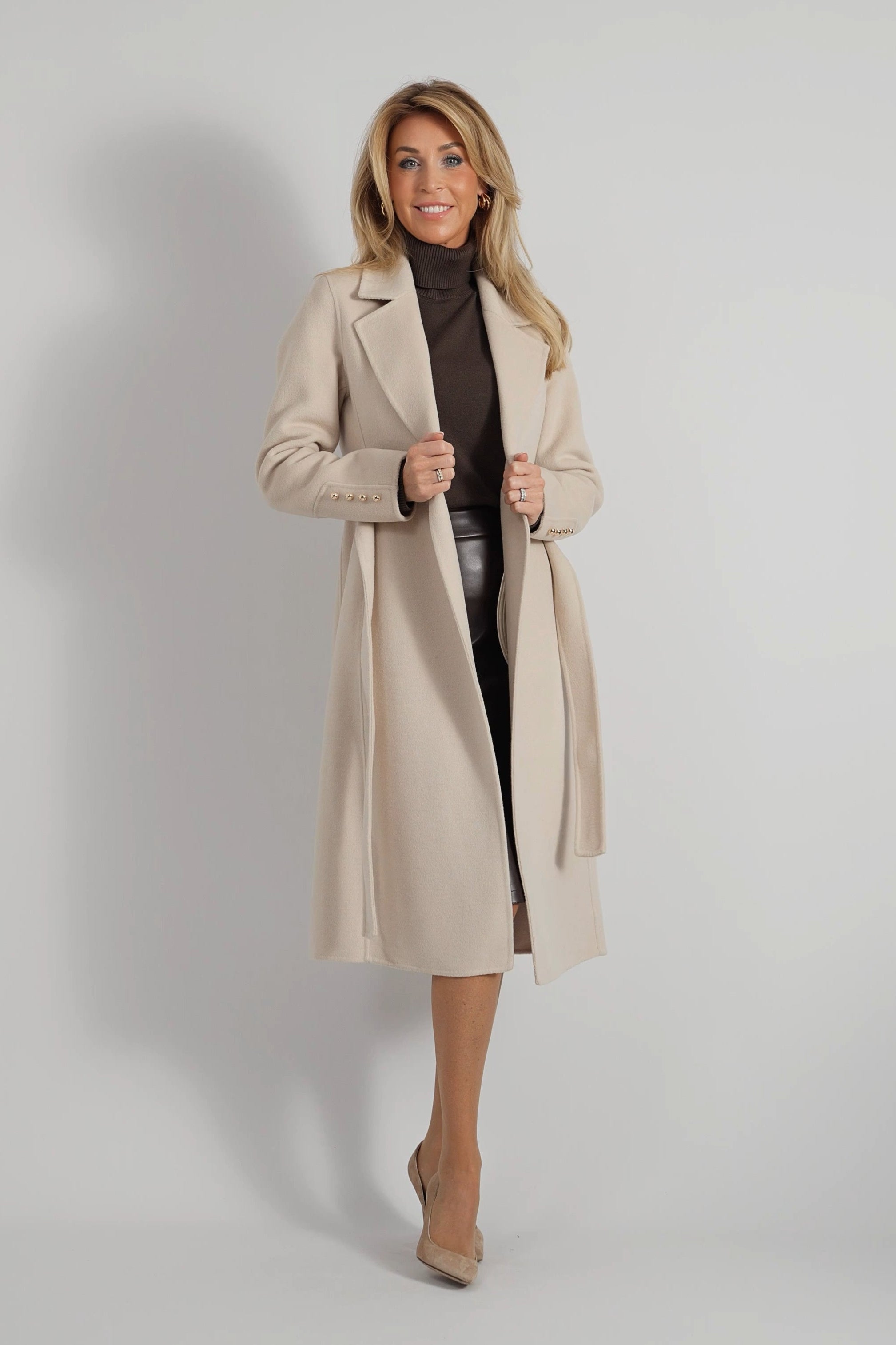 Beige wollen mantel-MyEssentials