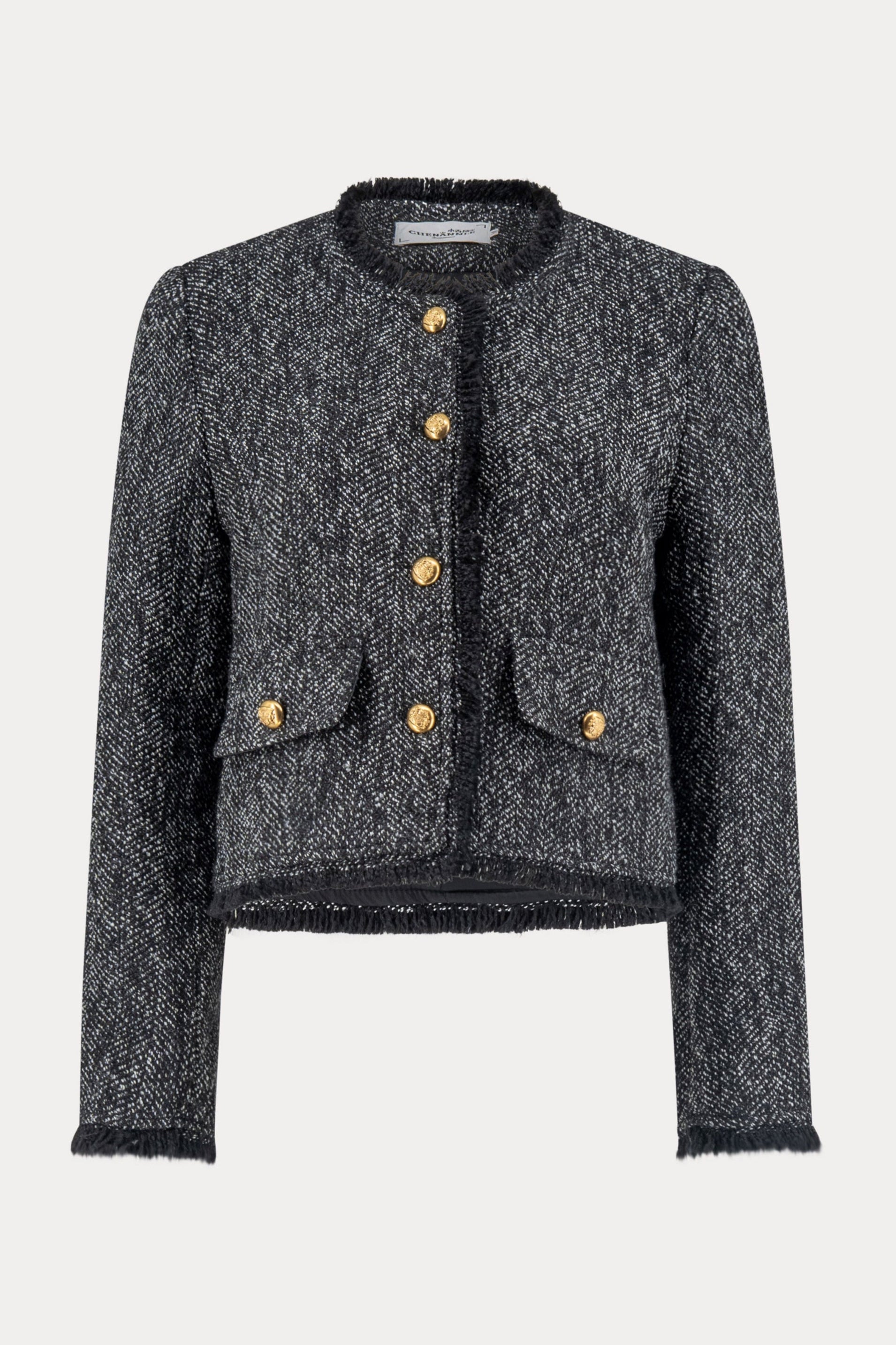 Blauw-wit tweed jasje-MyEssentials