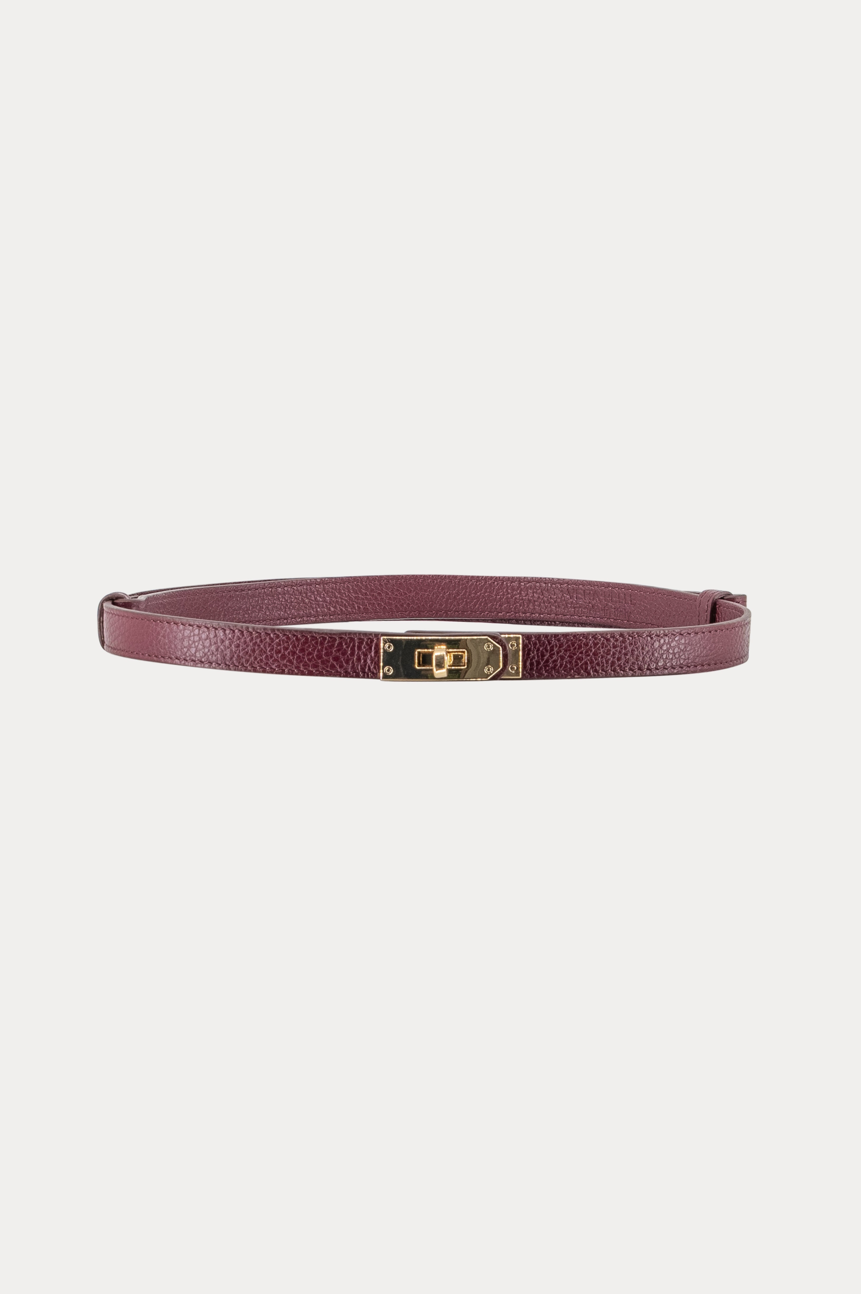 Bordeauxrode leren decoratieve riem-MyEssentials