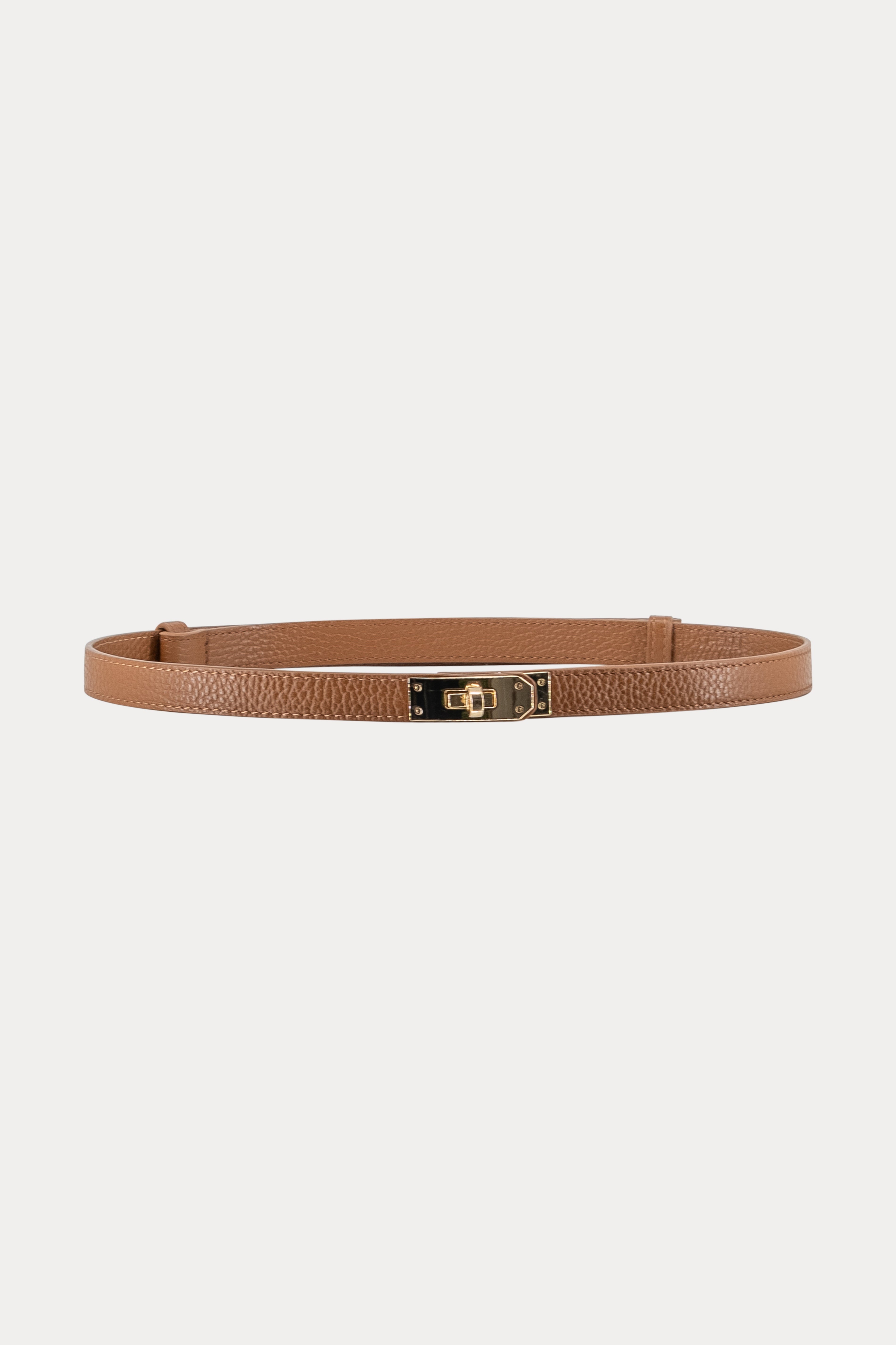Camelkleurige leren decoratieve riem-MyEssentials