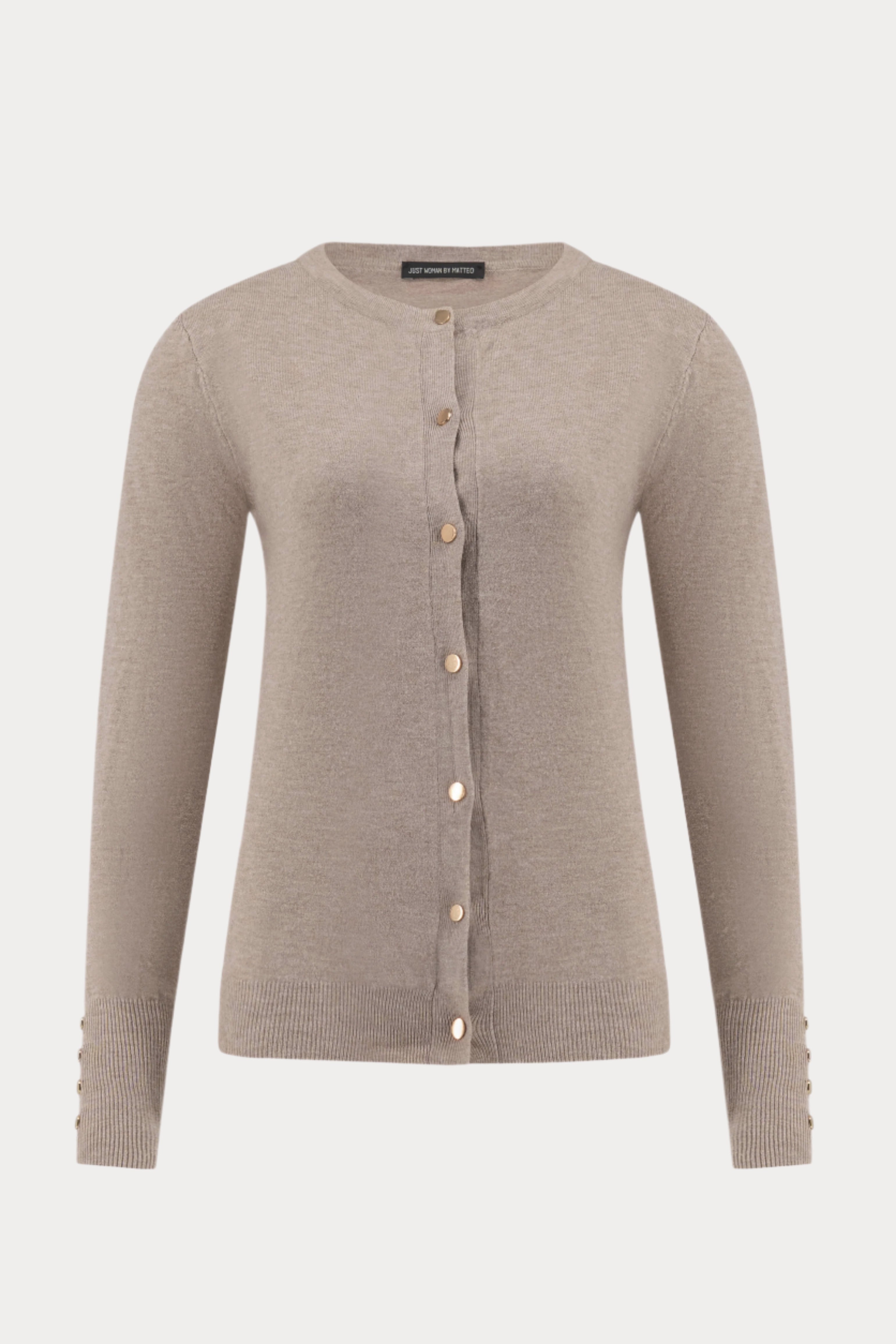 Donkerbeige cardigan-MyEssentials