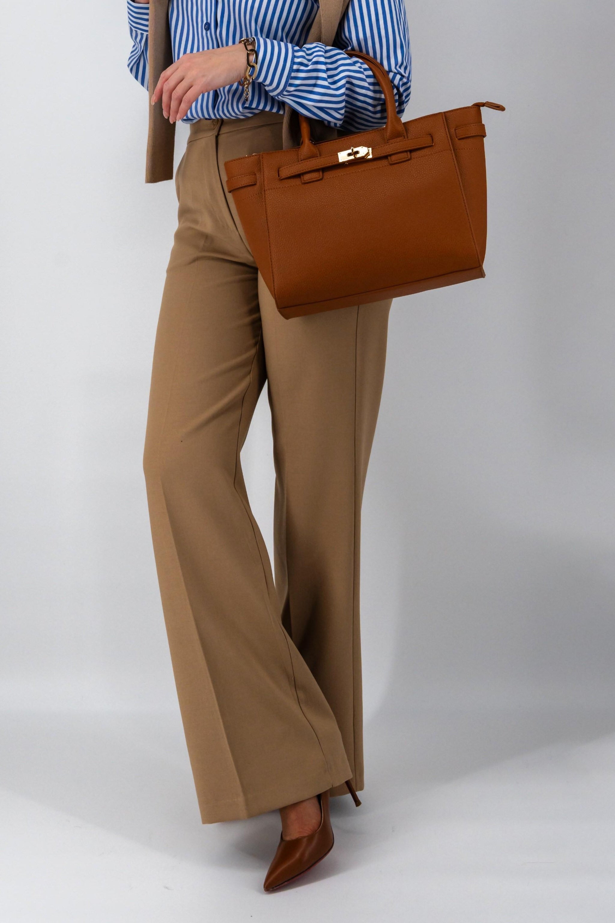 Elegante beige high waist broek-MyEssentials