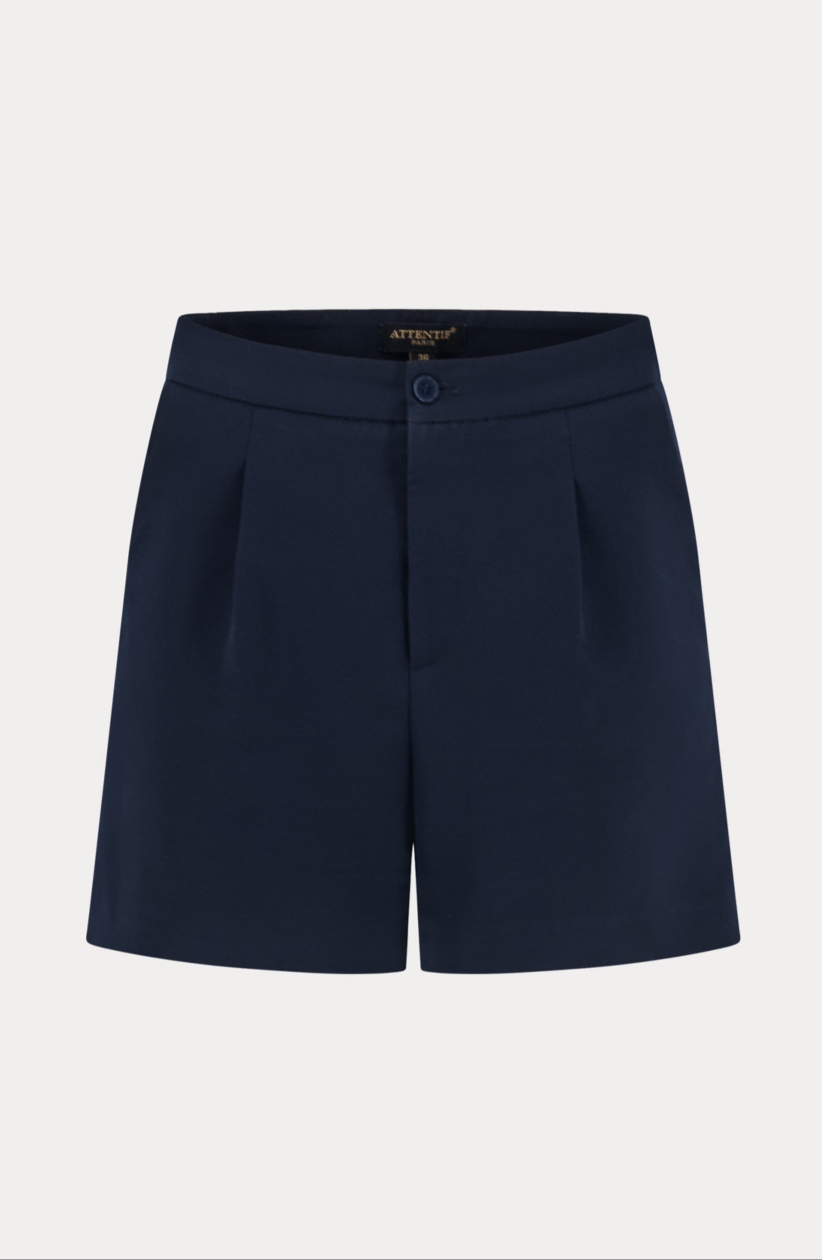 Geklede navy short met hoge taille-MyEssentials