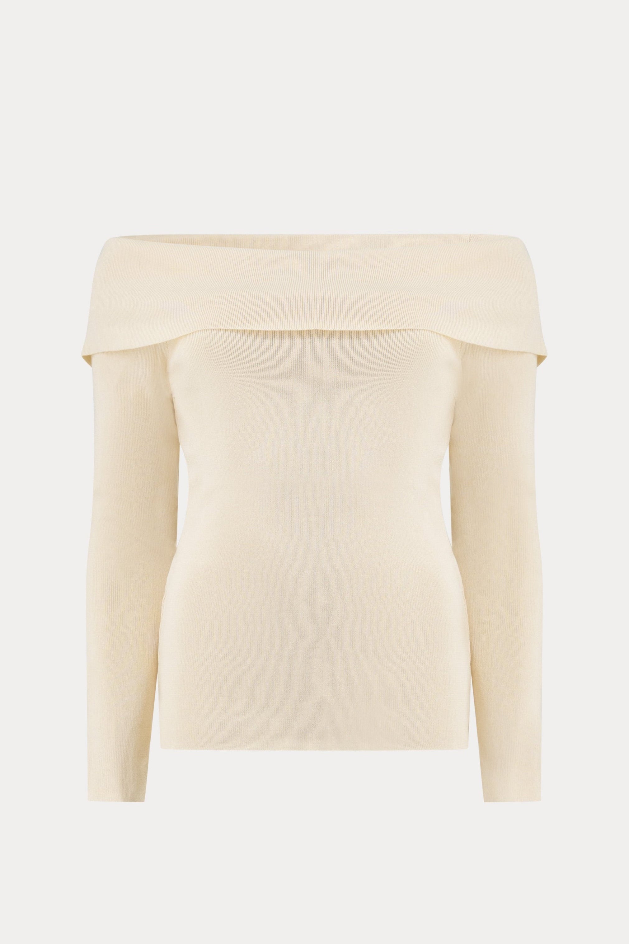 Lichtbeige off-shoulder pullover-MyEssentials
