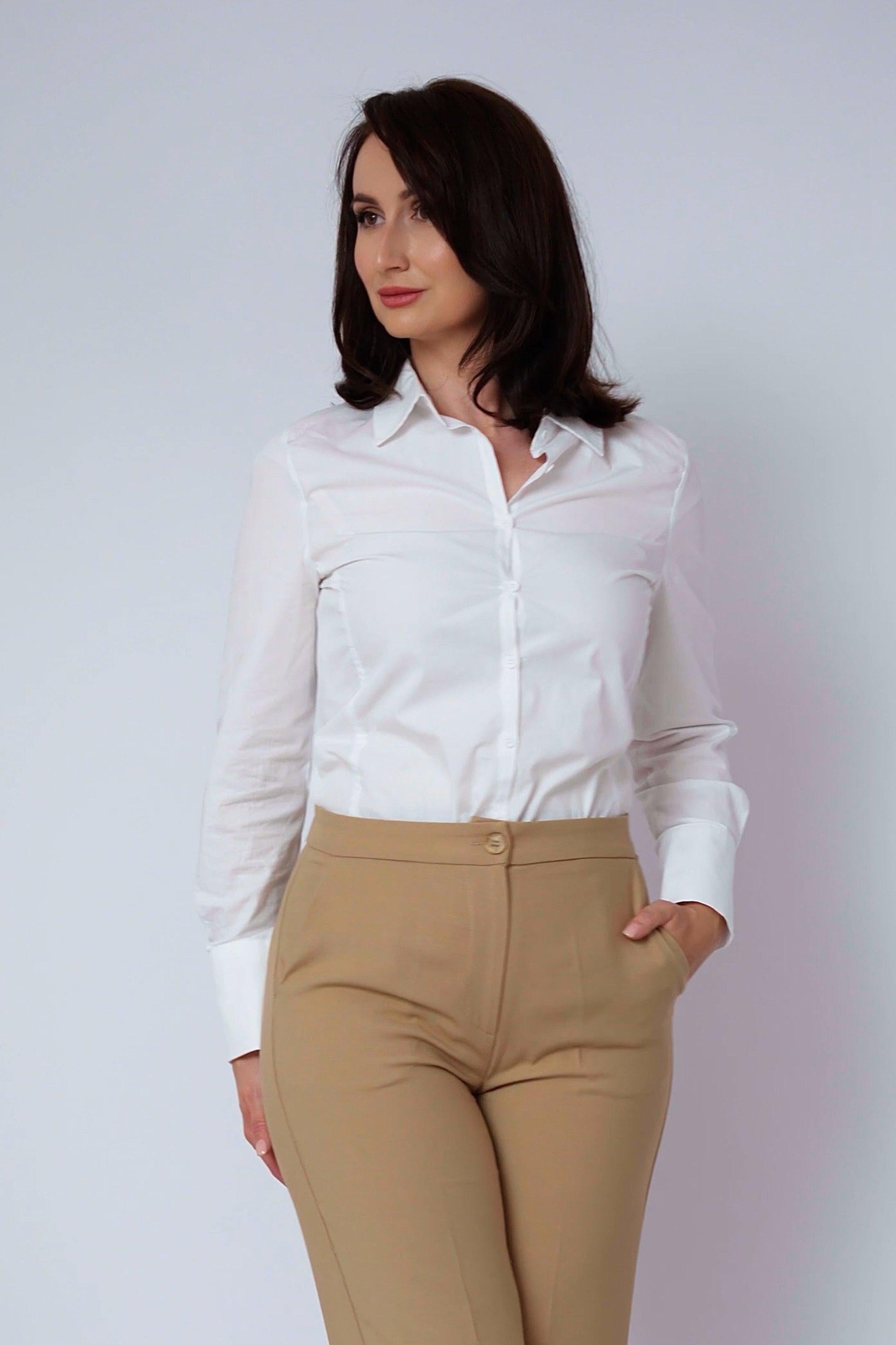 Wit katoenen hemd-MyEssentials