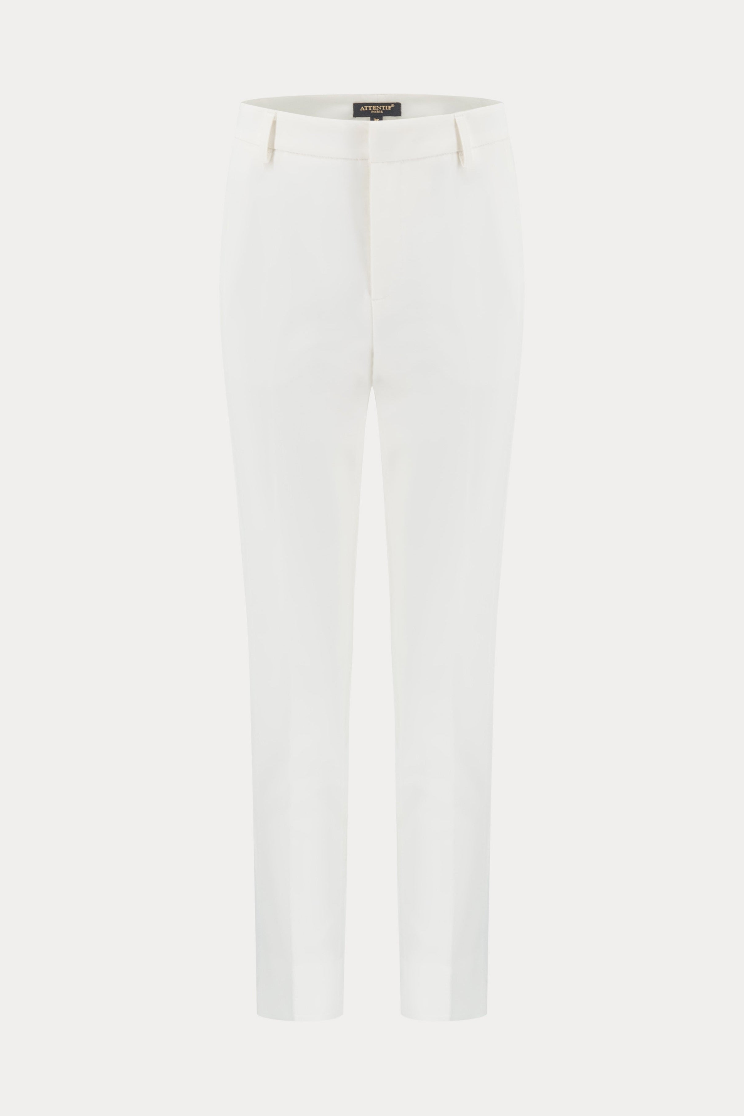 Witte broek met toelopende pijpen-MyEssentials