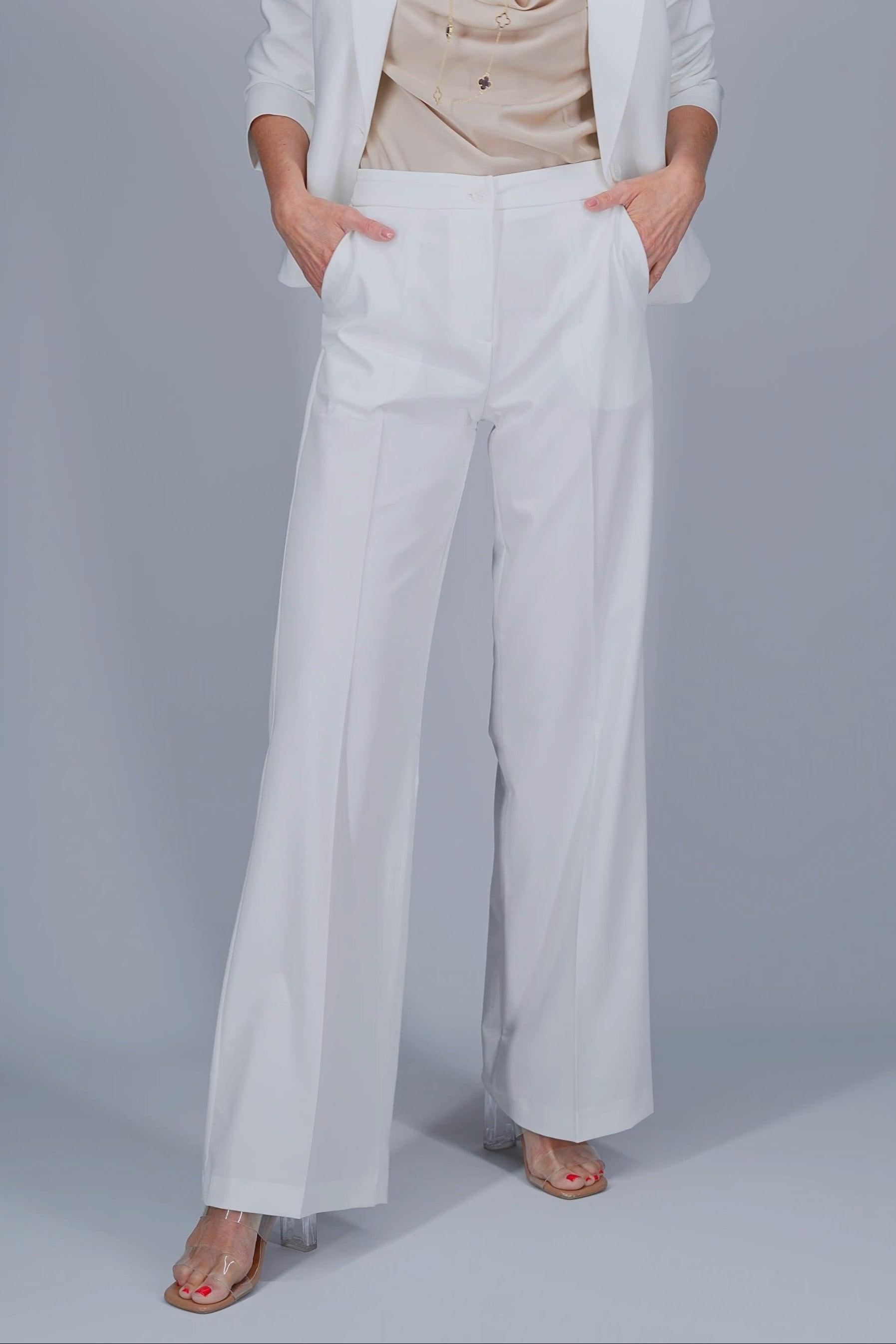 Witte rechte broek-MyEssentials