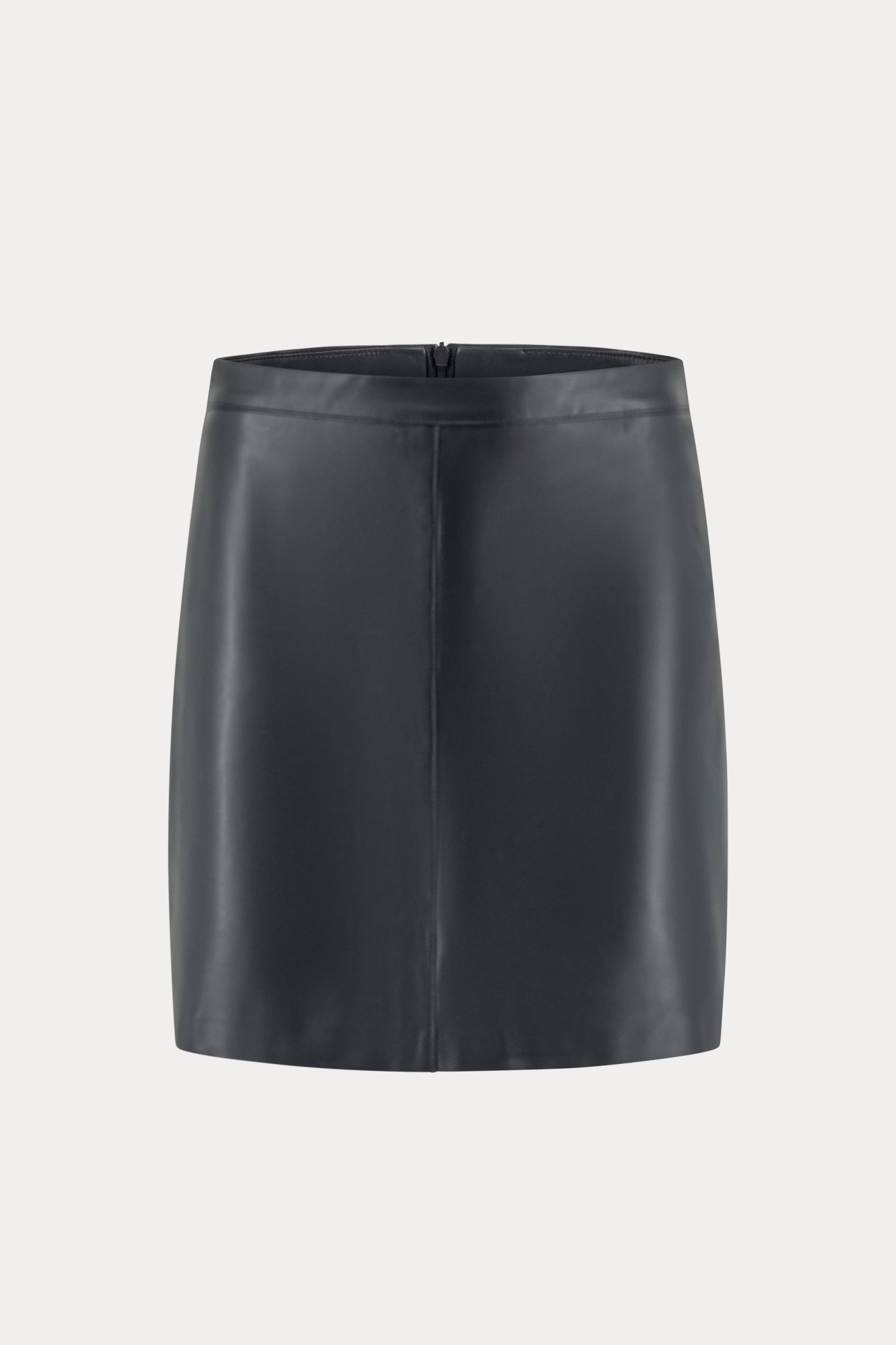 Zwarte imitatieleren rok-MyEssentials