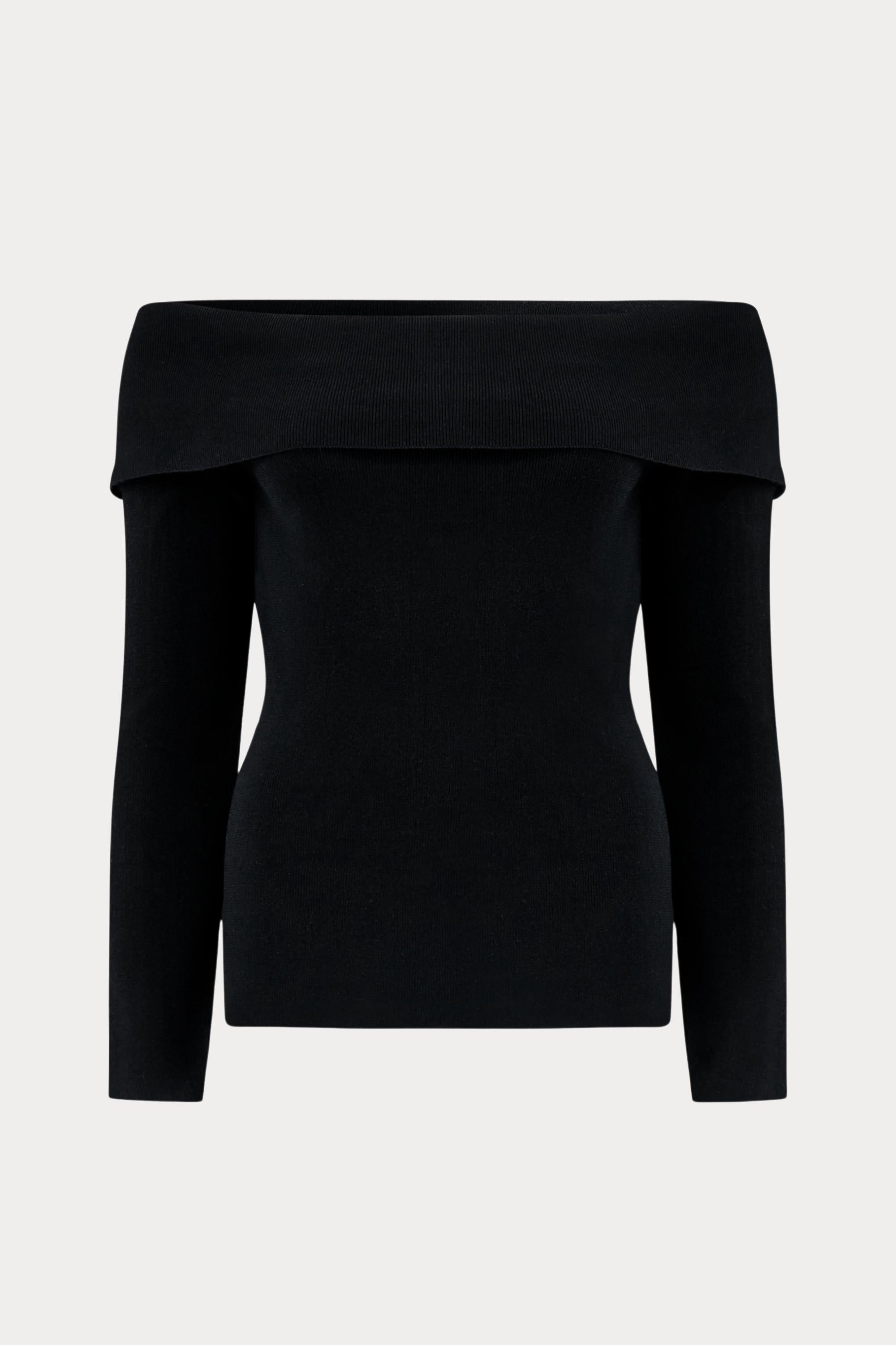 Zwarte off-shoulder pullover-MyEssentials